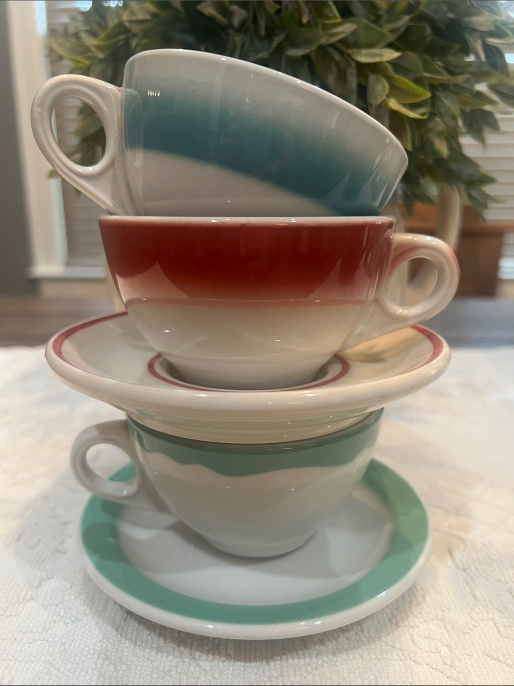 Bundle of 3 Mayer China Cups 1 Mayer China Saucer and 1 Morco China USA